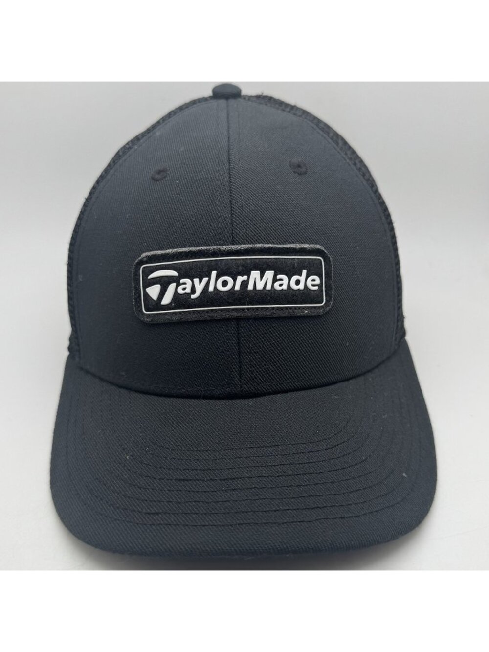 TaylorMade Golf Trucker Hat Black Mesh Back Snapback Cap One Size Fits All